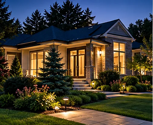 Professionally lit residential property